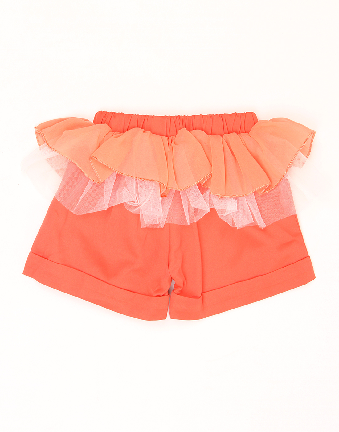Actuel Girls Casual Wear Orange Shorts