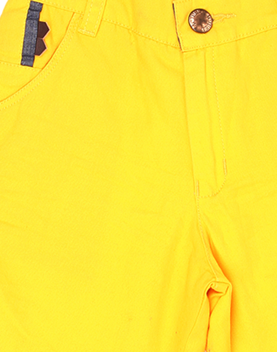 Actuel Boys Casual Wear Yellow Basic Shorts