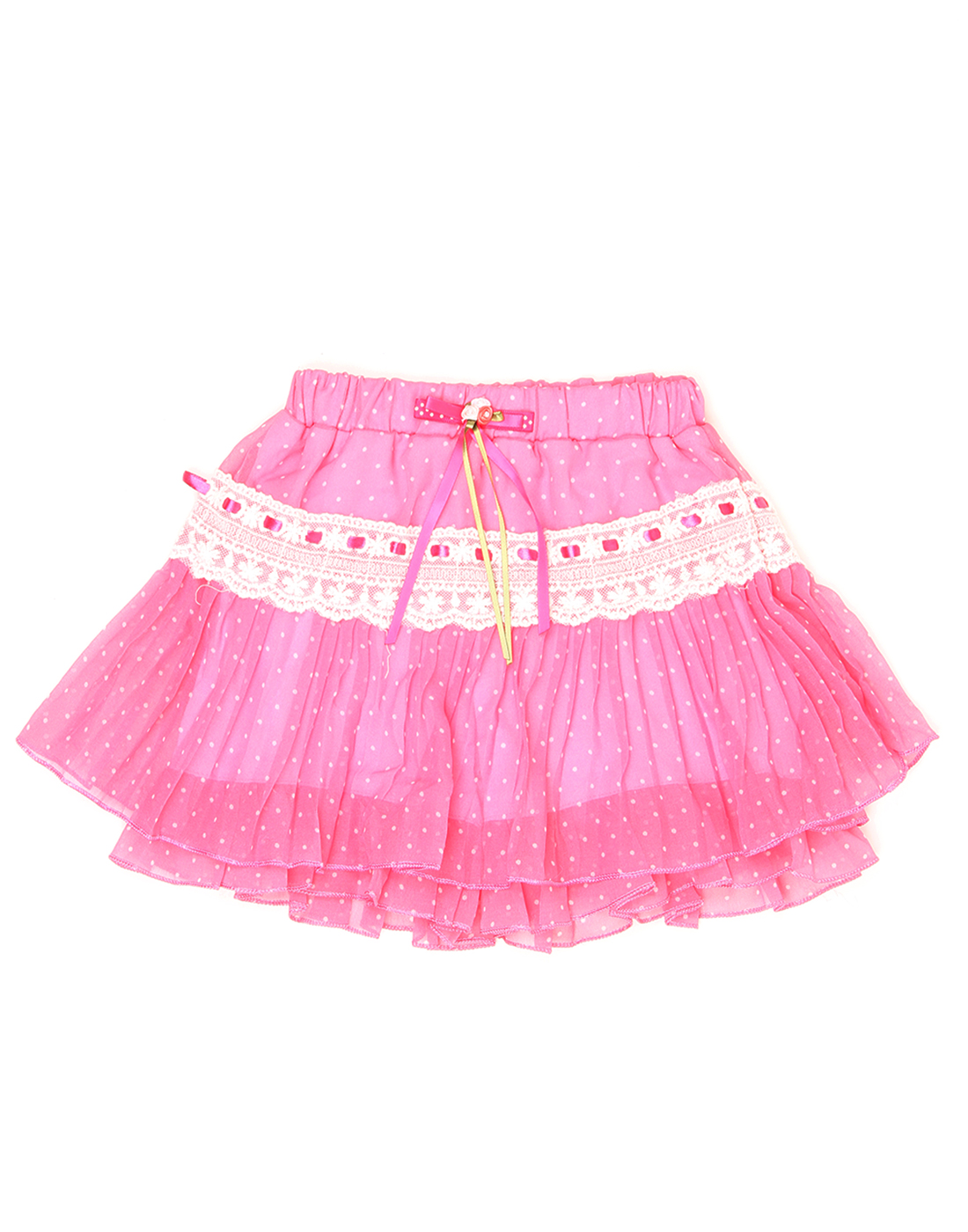 Actuel Girls Casual Wear Pink Skirt