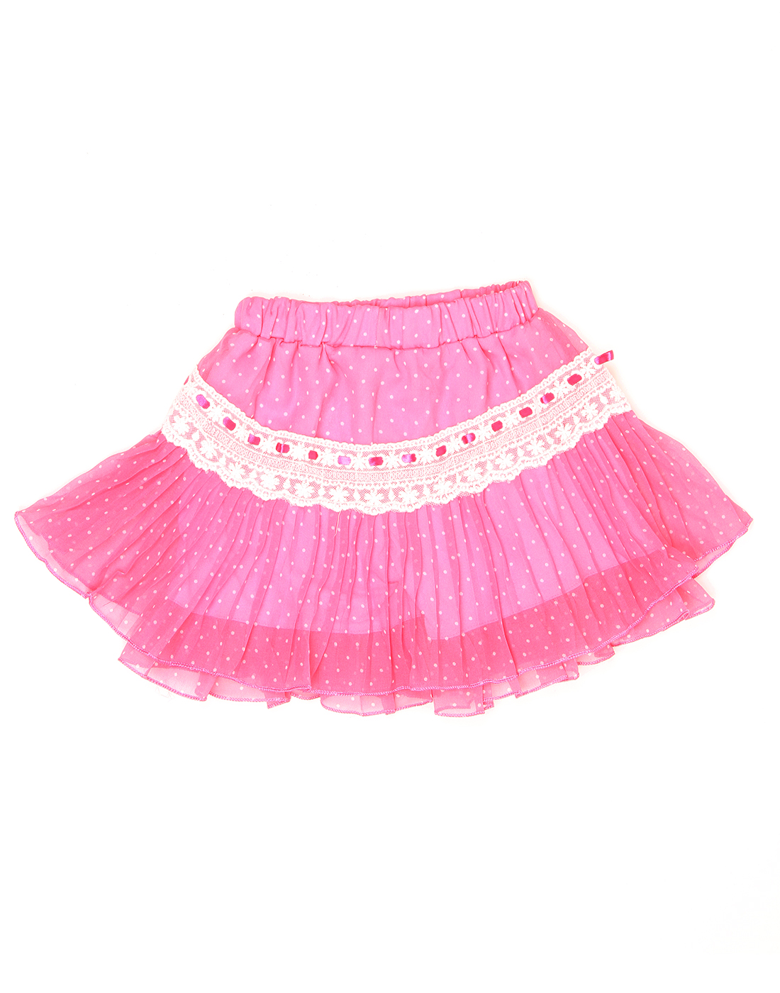 Actuel Girls Casual Wear Pink Skirt