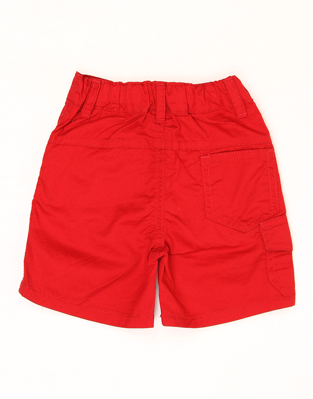 Actuel Boys Casual Wear Red Basic Shorts