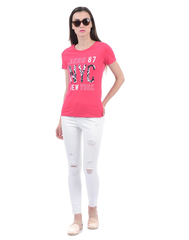 Aeropostale  Women Printed Casual wear T-Shirt