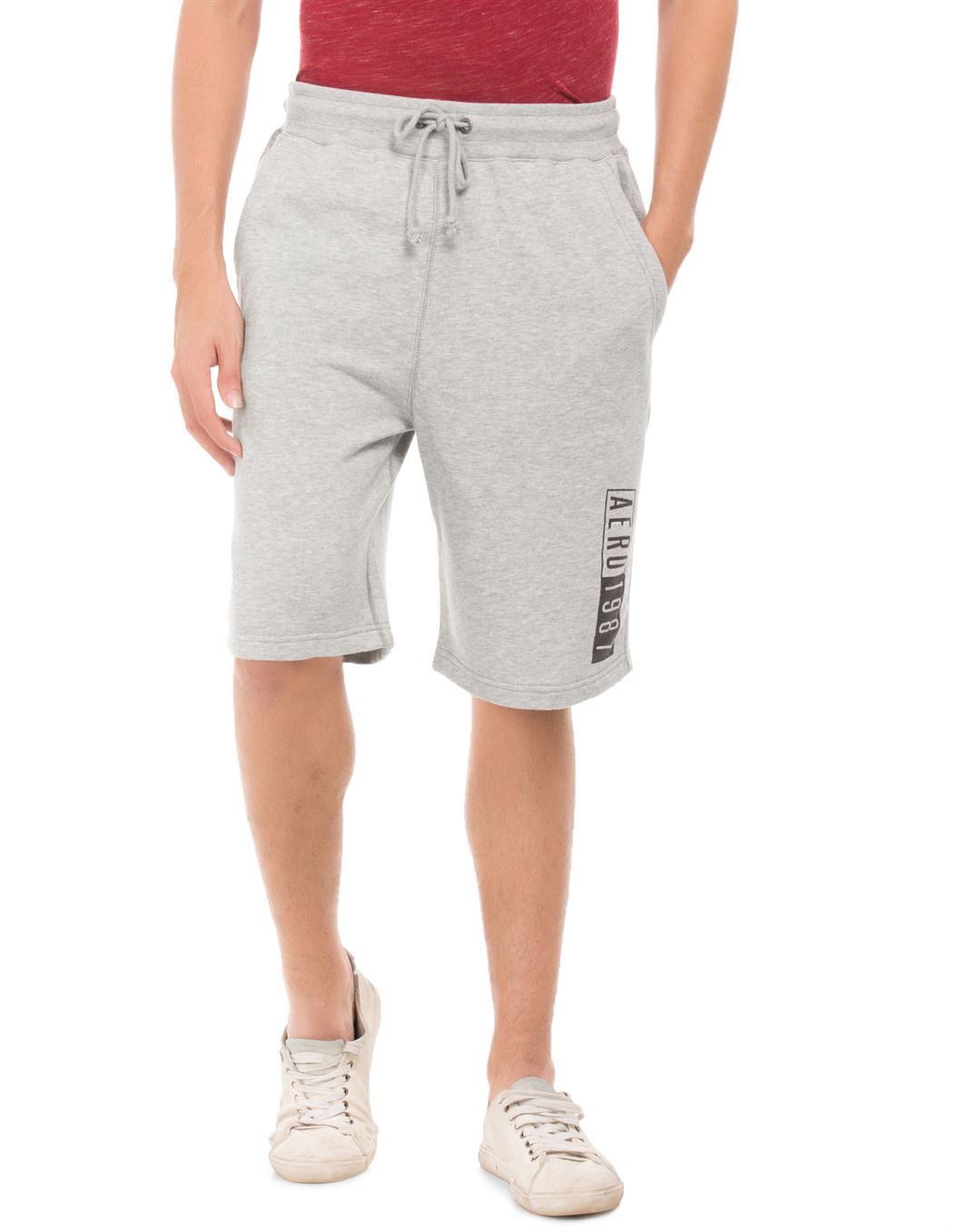 Aeropostale Men Casual Wear Grey  Regular Shorts