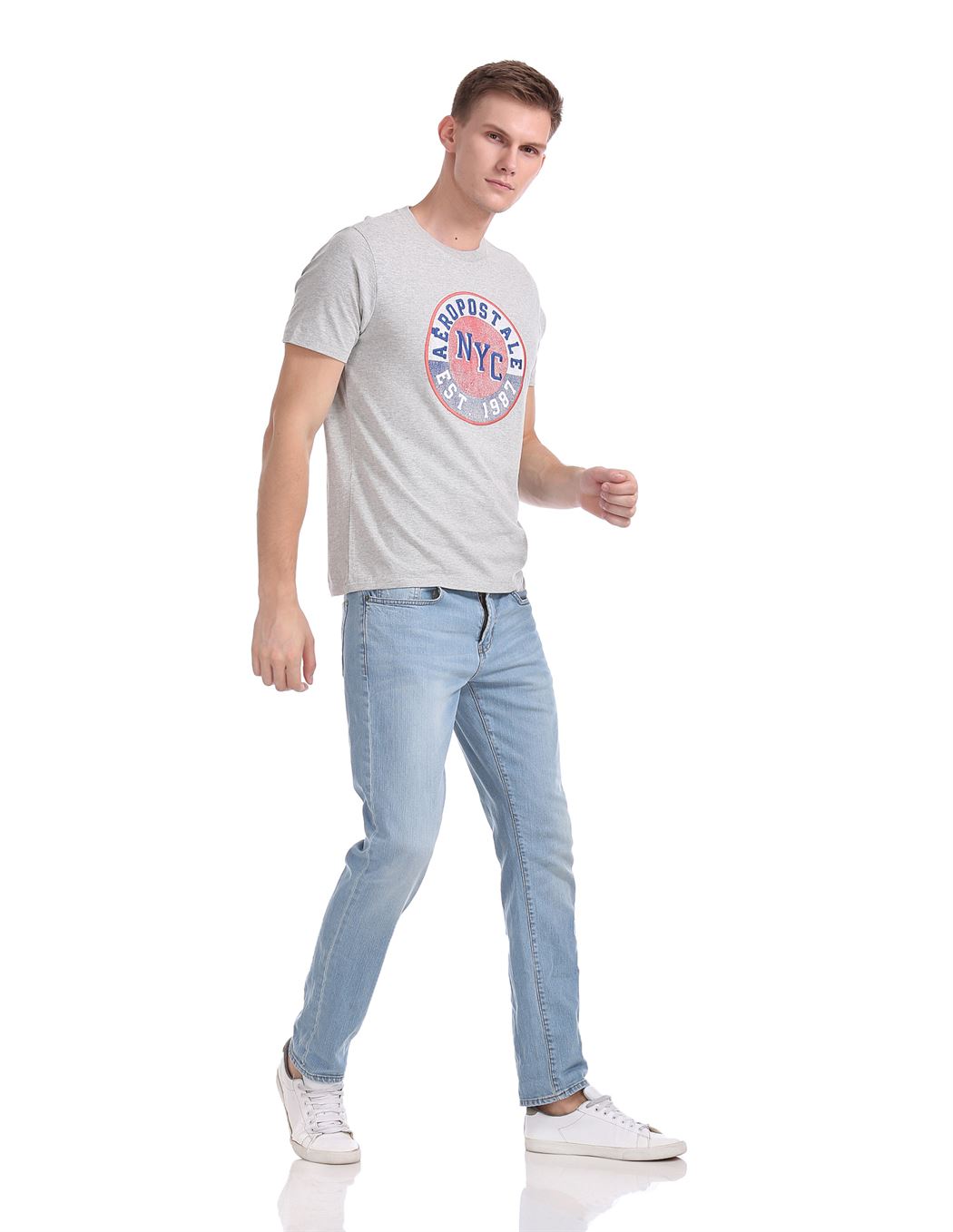 Aeropostale Men Casual Wear Printed T-Shirt