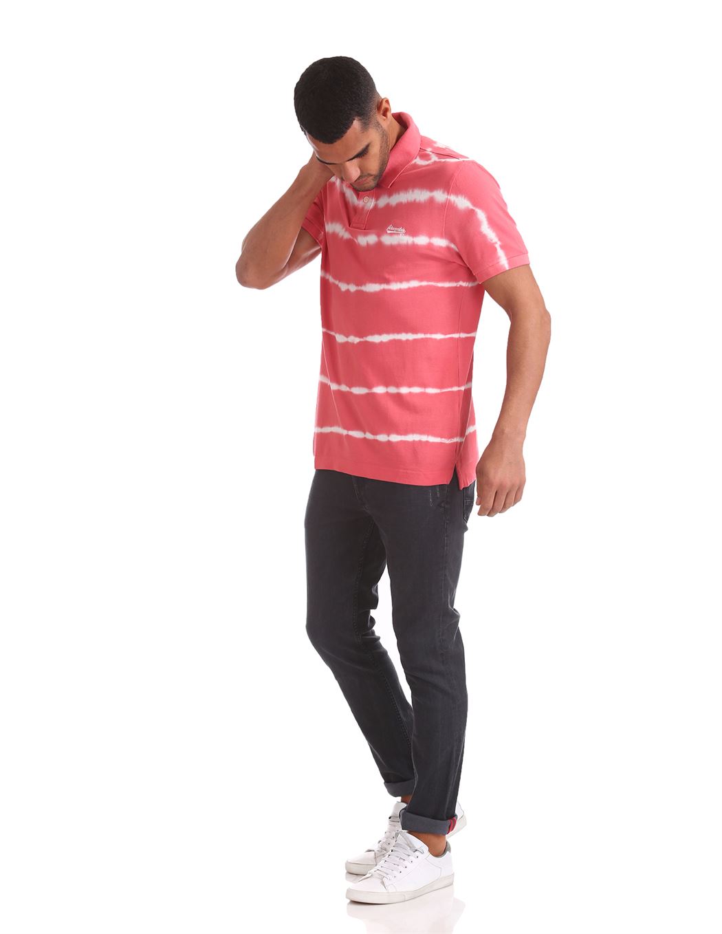 Aeropostale Men Casual Wear Striped Polo T-Shirt