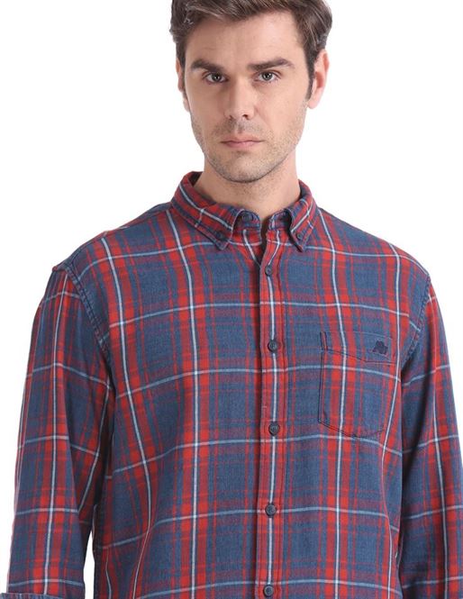Aeropostale Men Casual Wear Checkered Shirt