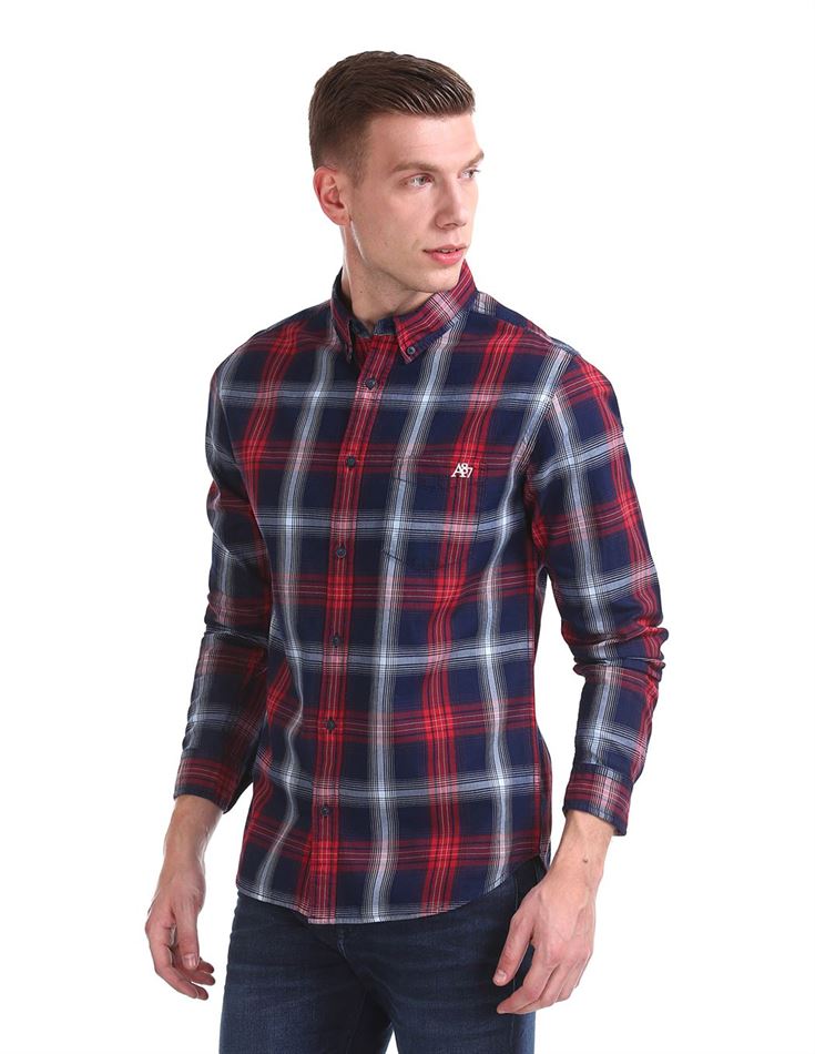 Aeropostale Men Casual Wear Checkered Shirt