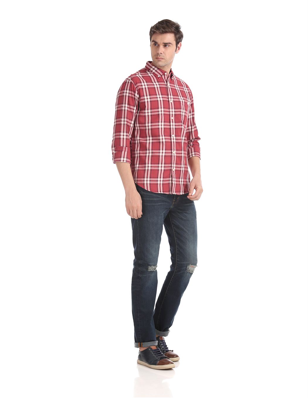 Aeropostale Men Casual Wear Checkered Shirt