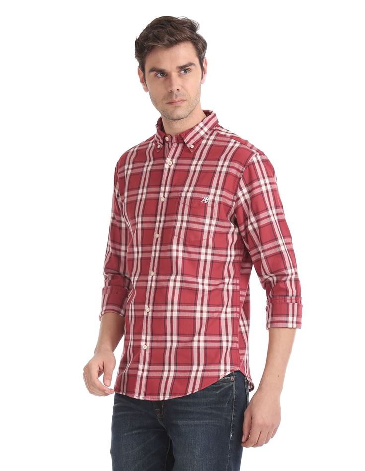 Aeropostale Men Casual Wear Checkered Shirt