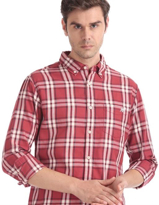 Aeropostale Men Casual Wear Checkered Shirt