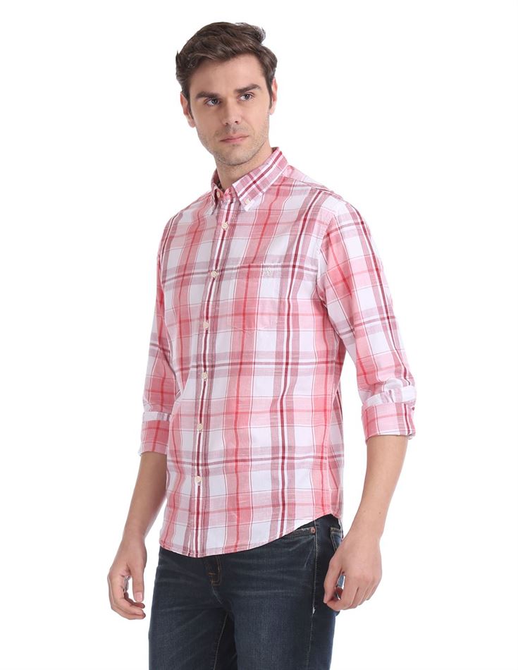 Aeropostale Men Casual Wear Checkered Shirt