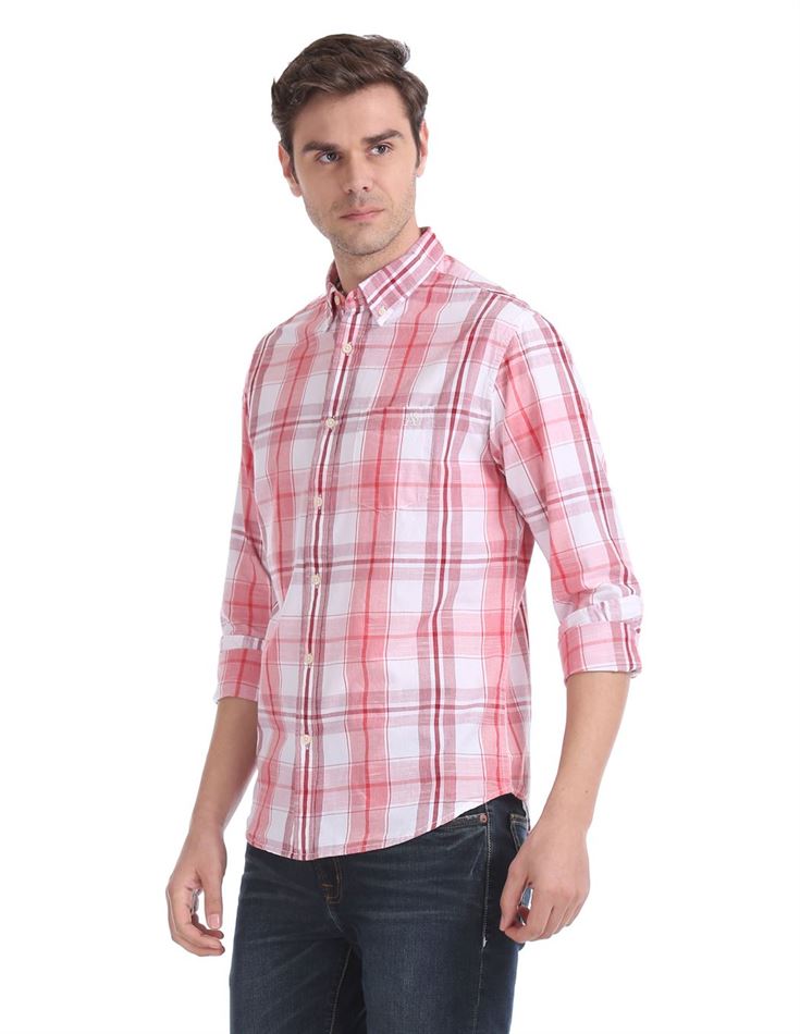 Aeropostale Men Casual Wear Checkered Shirt