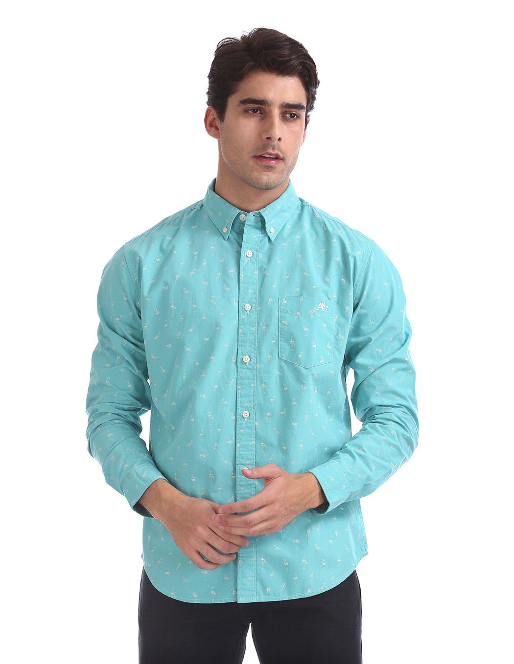 Aeropostale Men Casual Wear Printed Shirt