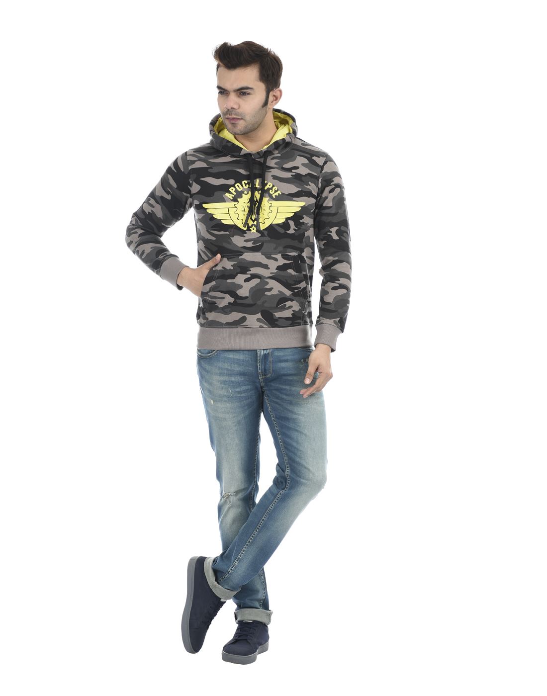 Apocalypse Men Winter Wear Grey Sweatshirt