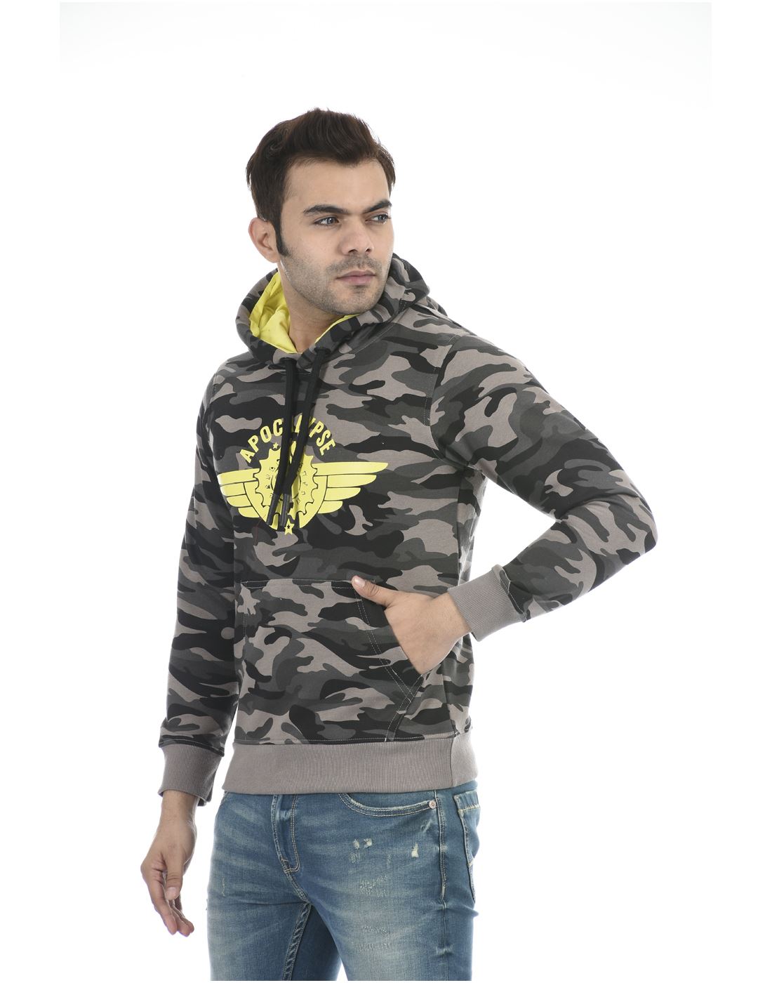 Apocalypse Men Winter Wear Grey Sweatshirt