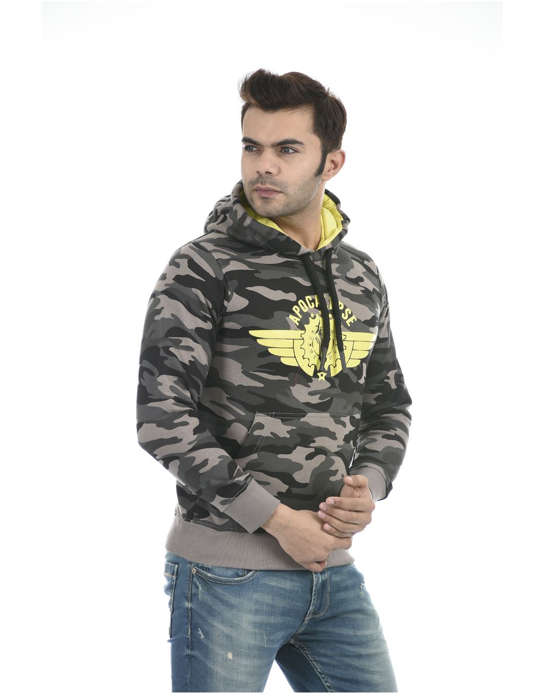 Apocalypse Men Winter Wear Grey Sweatshirt