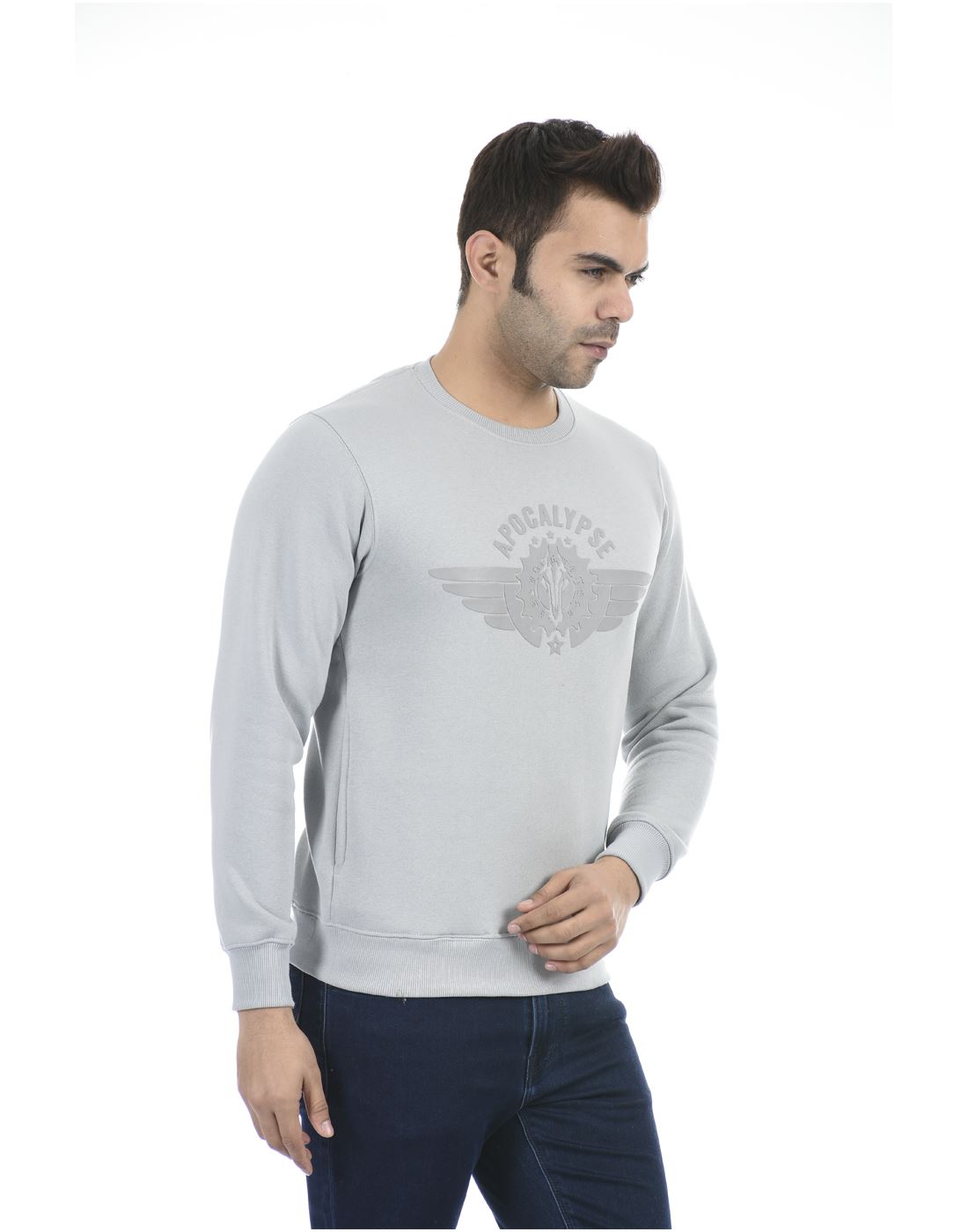 Apocalypse Men Winter Wear Grey Sweatshirt