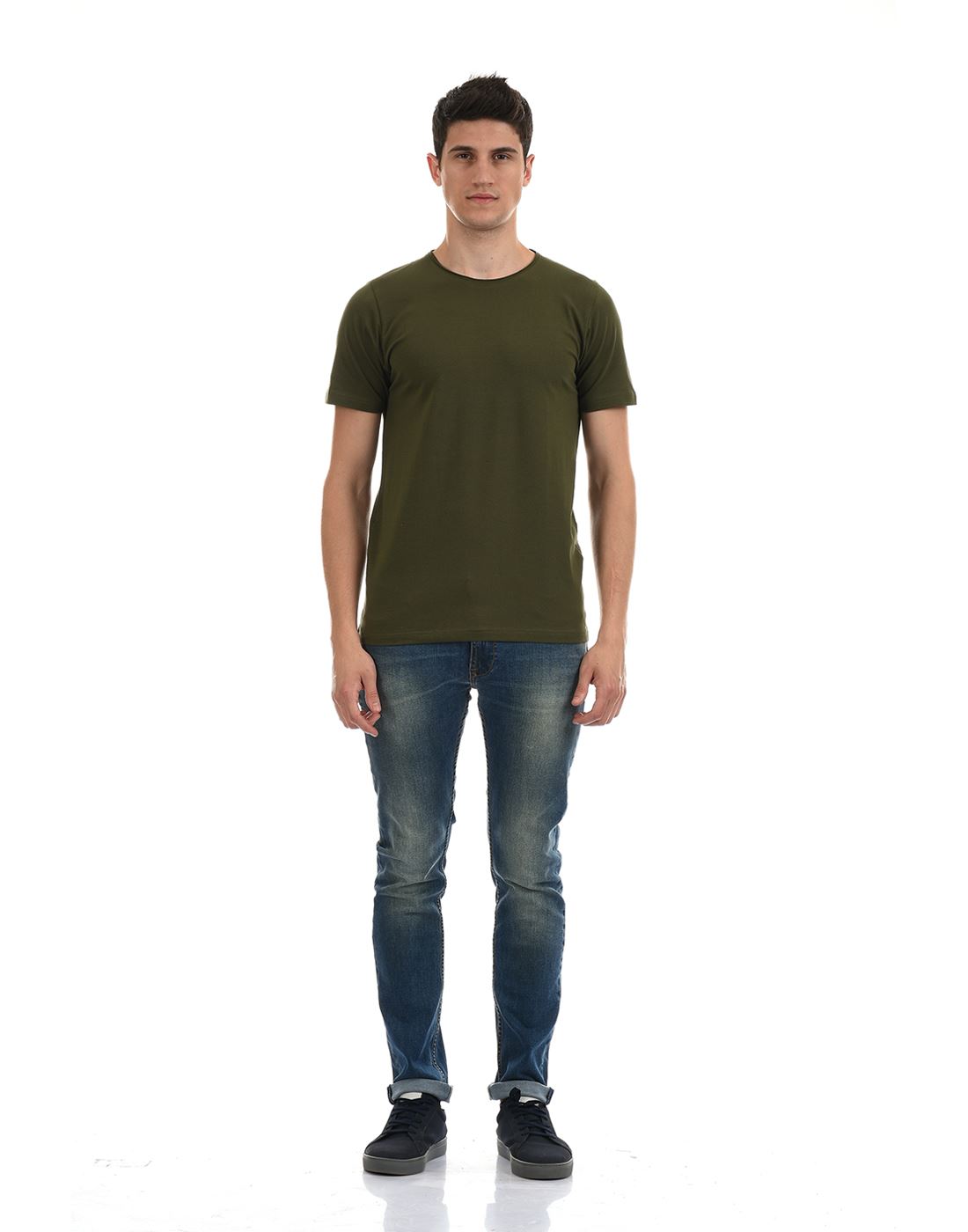 Apocalypse Men Casual Wear Olive Green T-Shirt