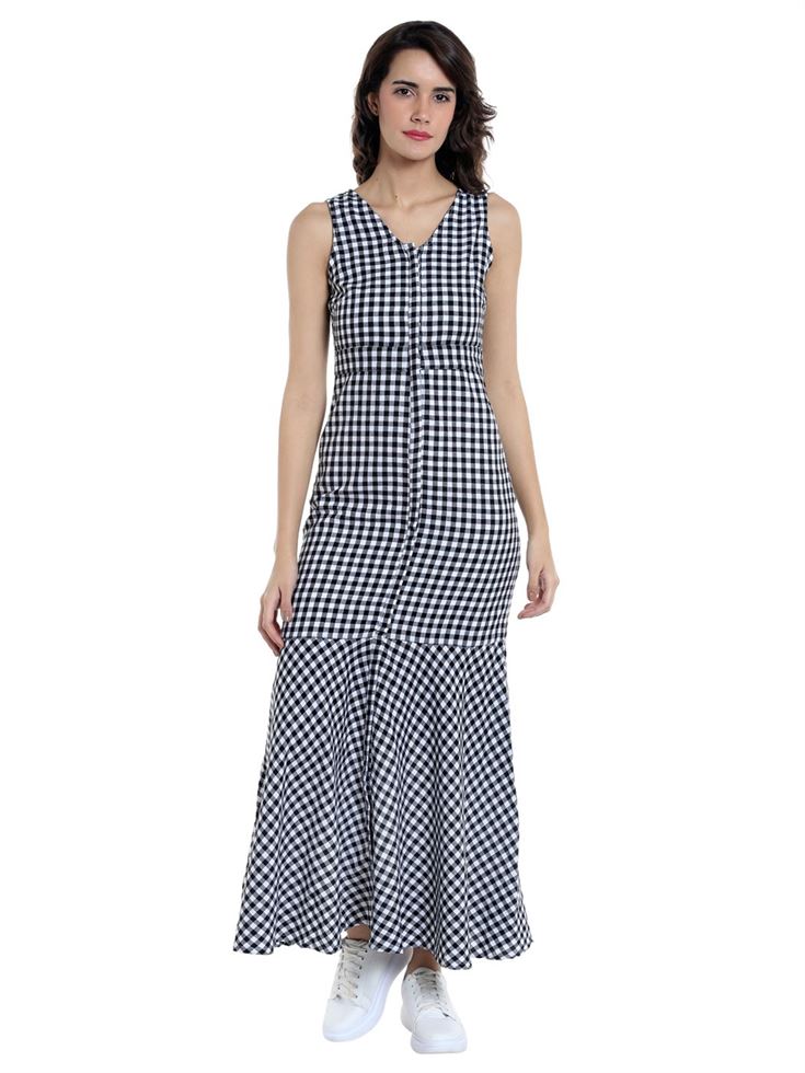 Vero Moda Women Casual Wear Checkered Dress