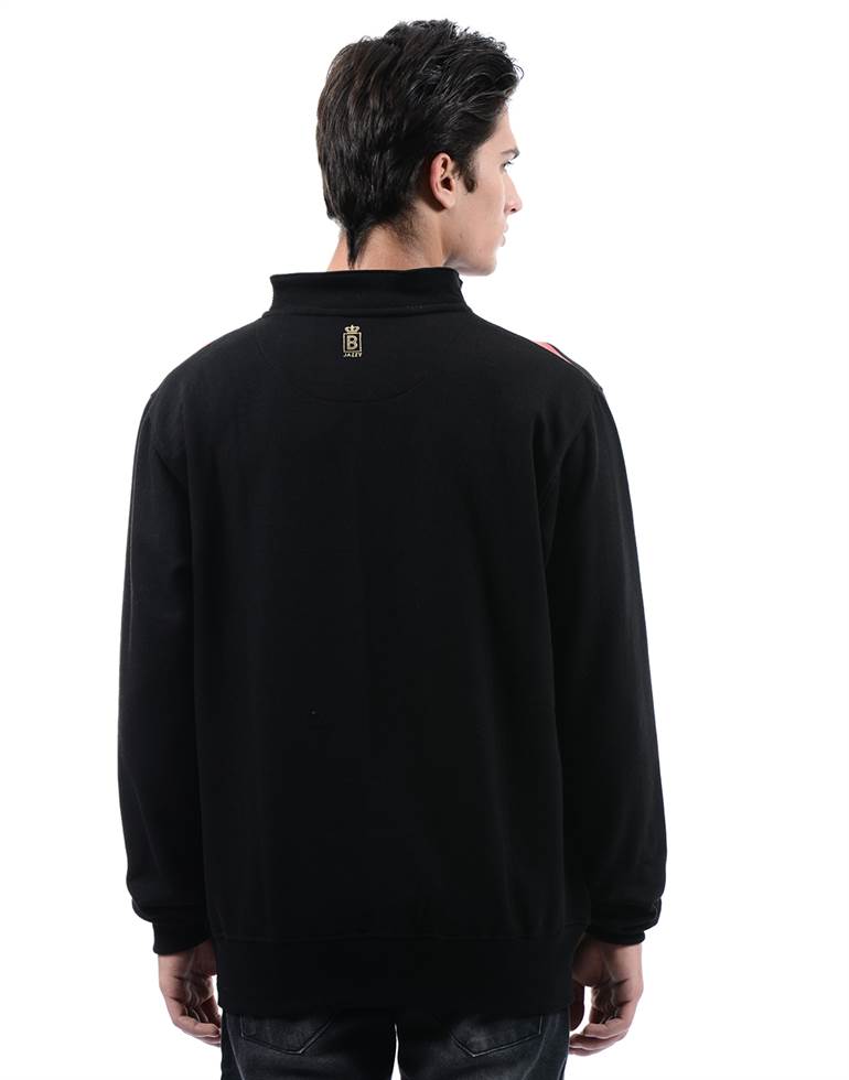 BJazzy Men Black Casual Wear Sweatshirt
