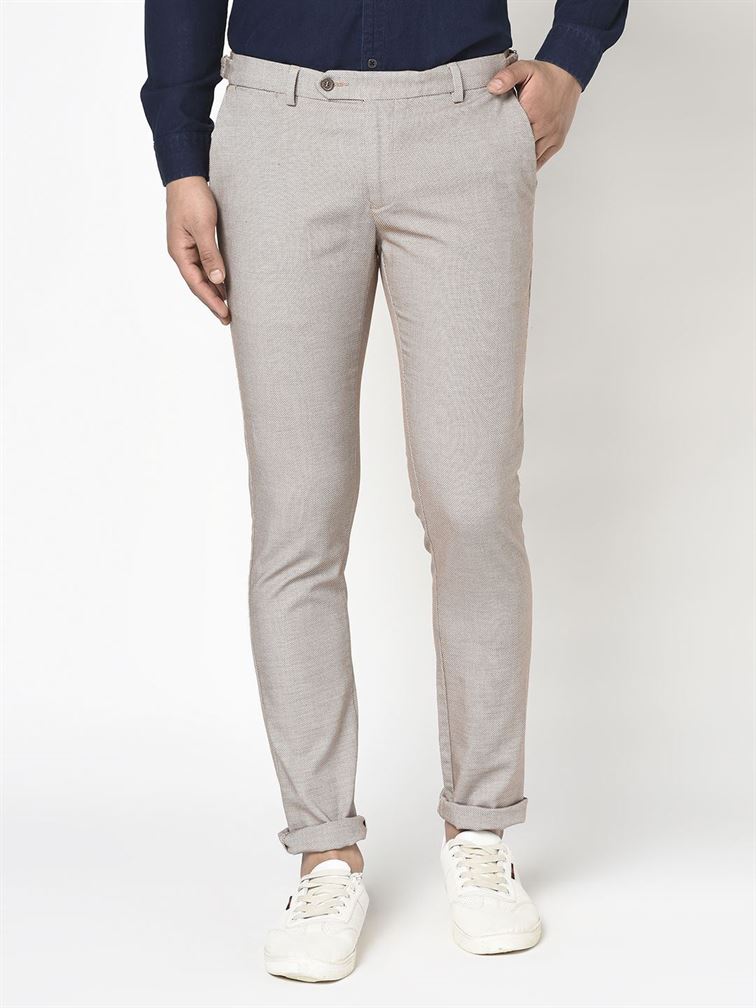 Blackberry Men Casual Wear Brown Trousers