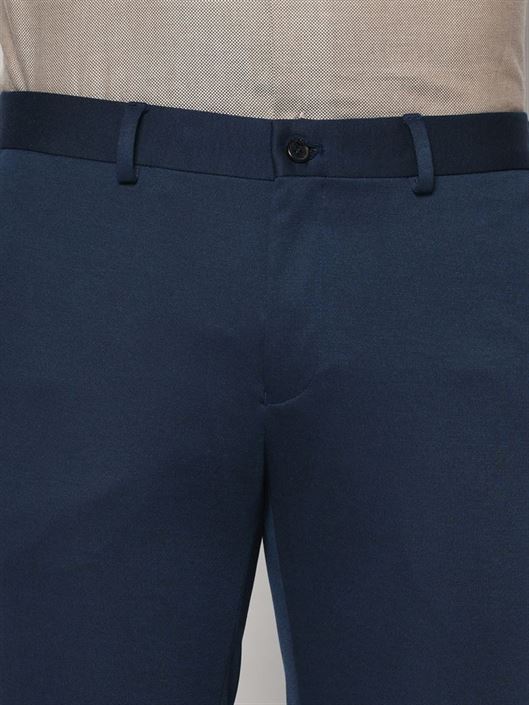 Blackberry Men Formal Wear Dark Blue Trousers