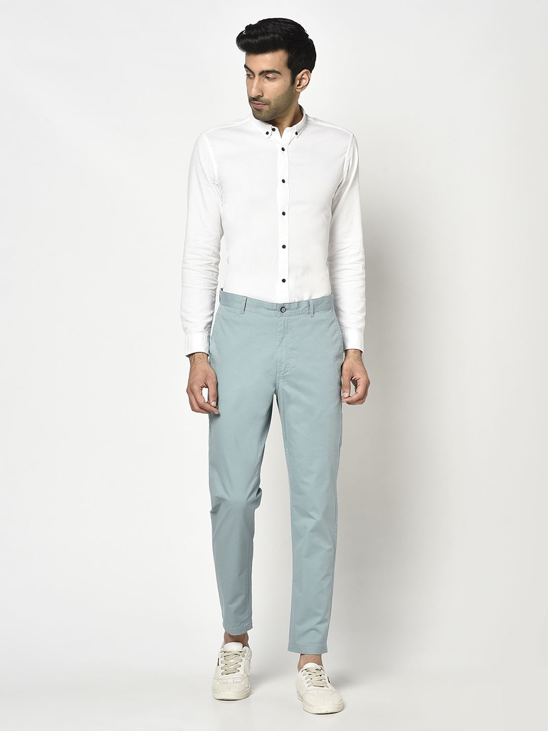 Blackberry Men Casual Wear Blue Trousers