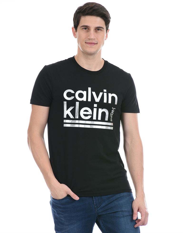 Calvin Klein Men Casual Wear Black T-Shirt