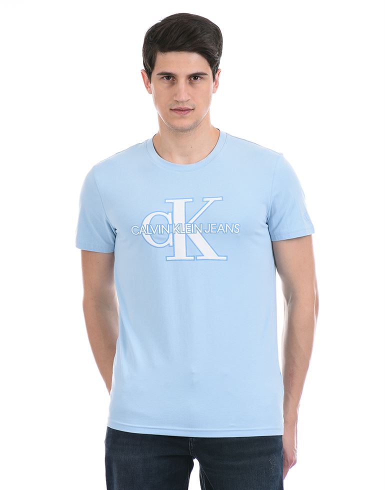 Calvin Klein Men Casual Wear Blue T-Shirt