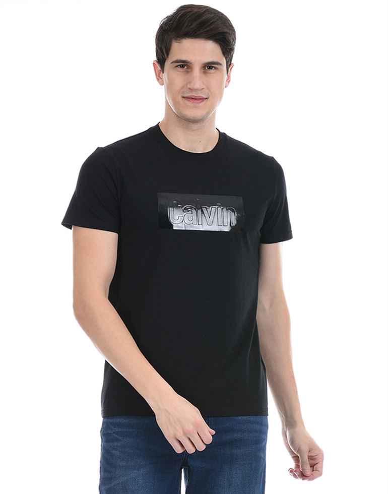 Calvin Klein Men Casual Wear Black T-Shirt