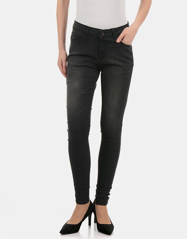 Carrera Women Casual Wear Dark Grey Jeans