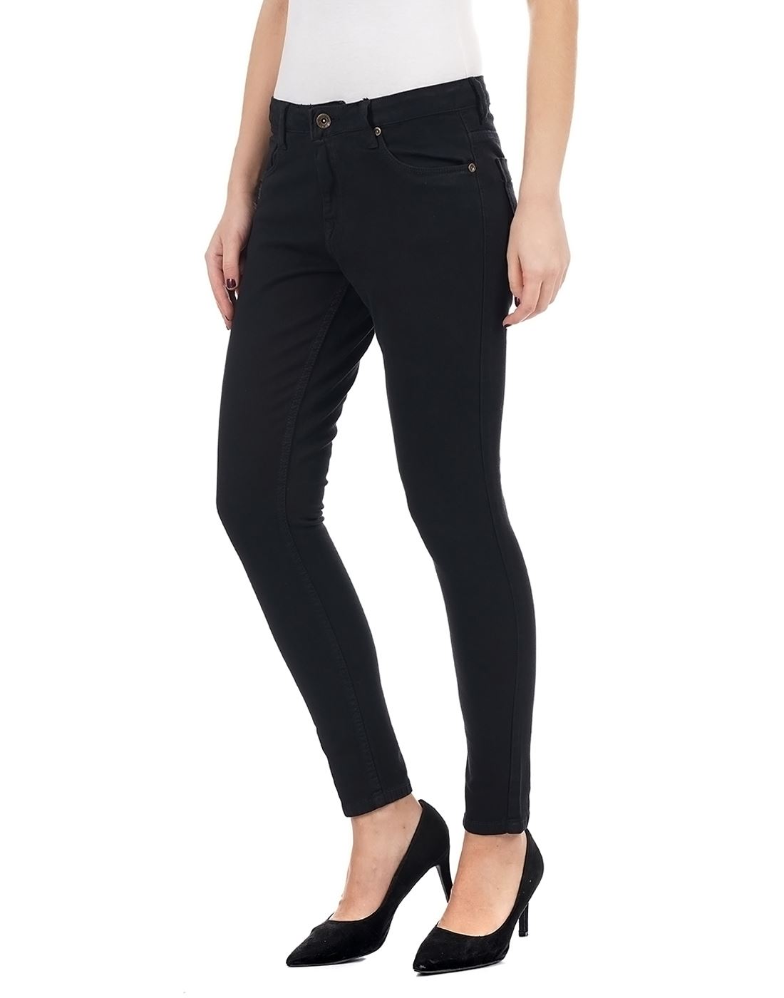 Carrera Women Casual Wear Black Jeans