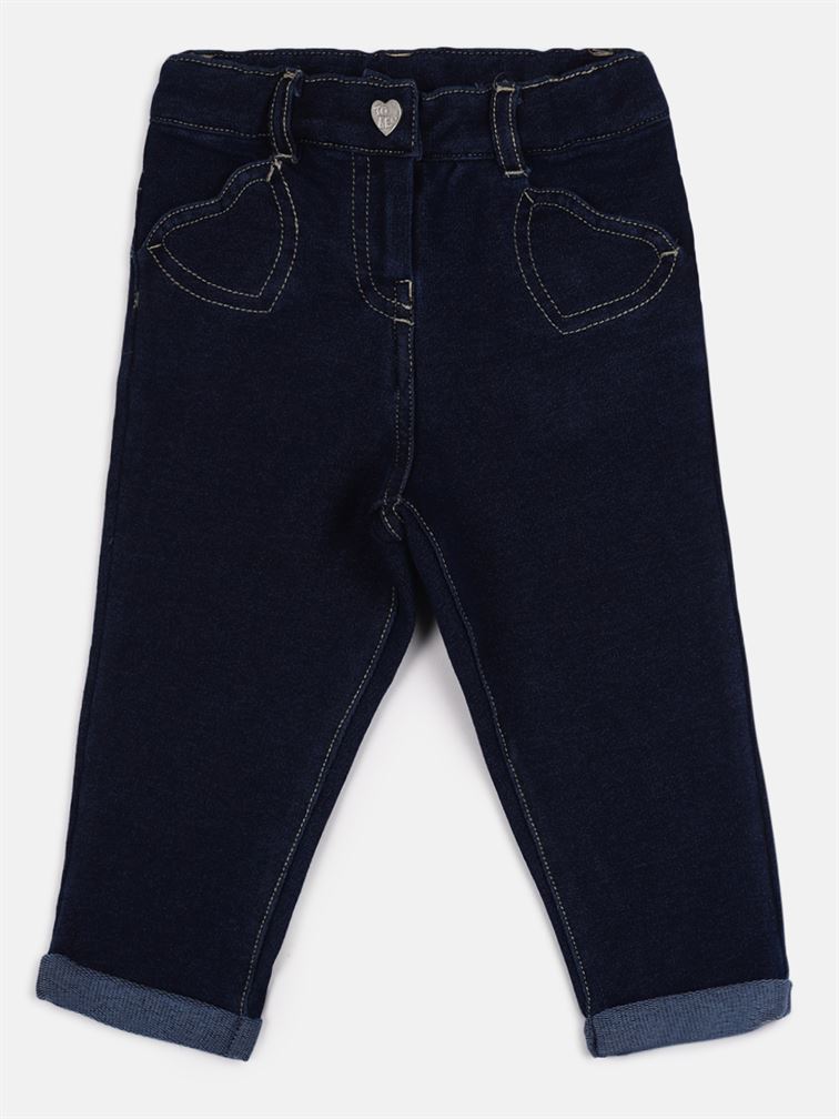 Chicco Girls Blue Casual Wear Trousers