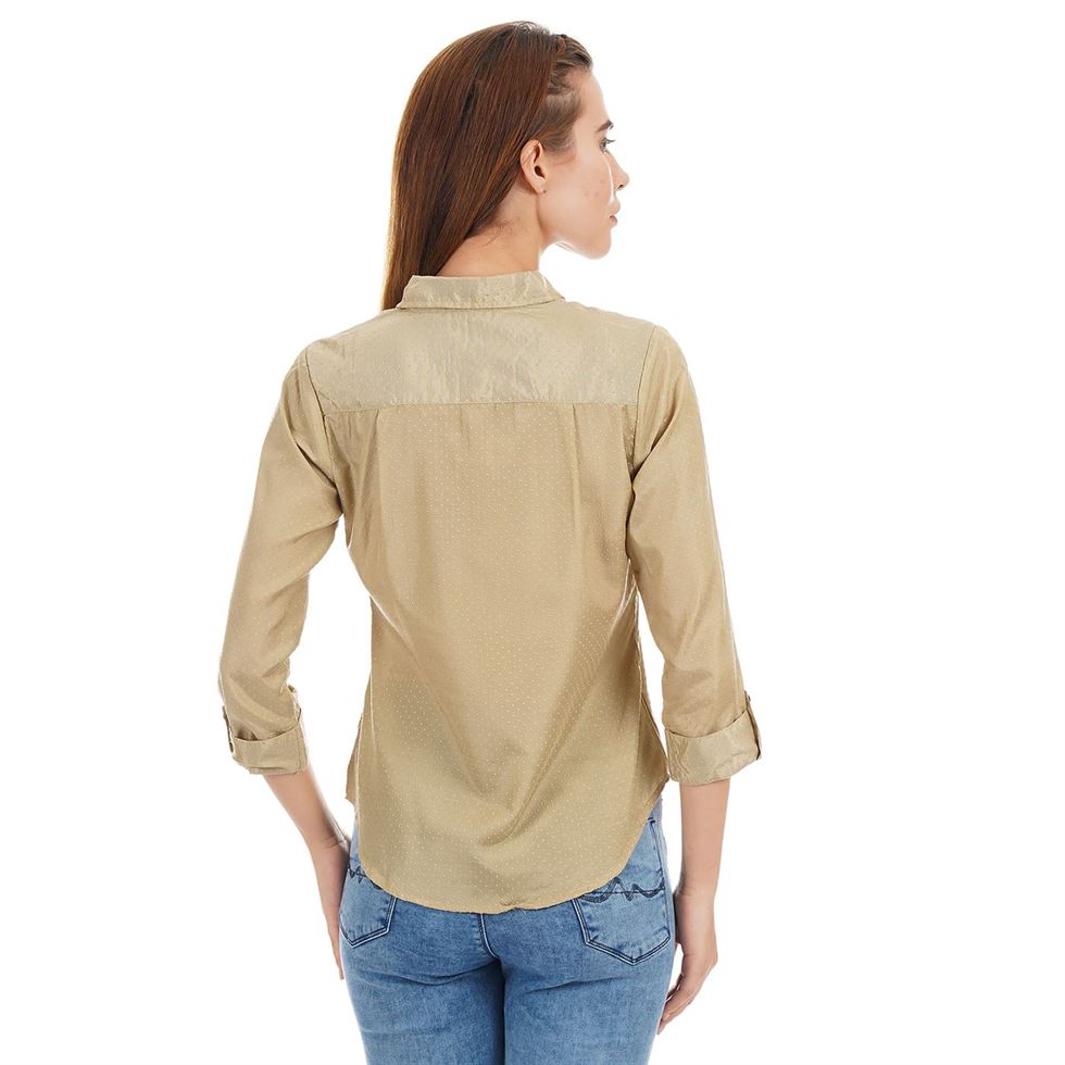 Ethnicity Women Ethnic Wear Beige Shirt