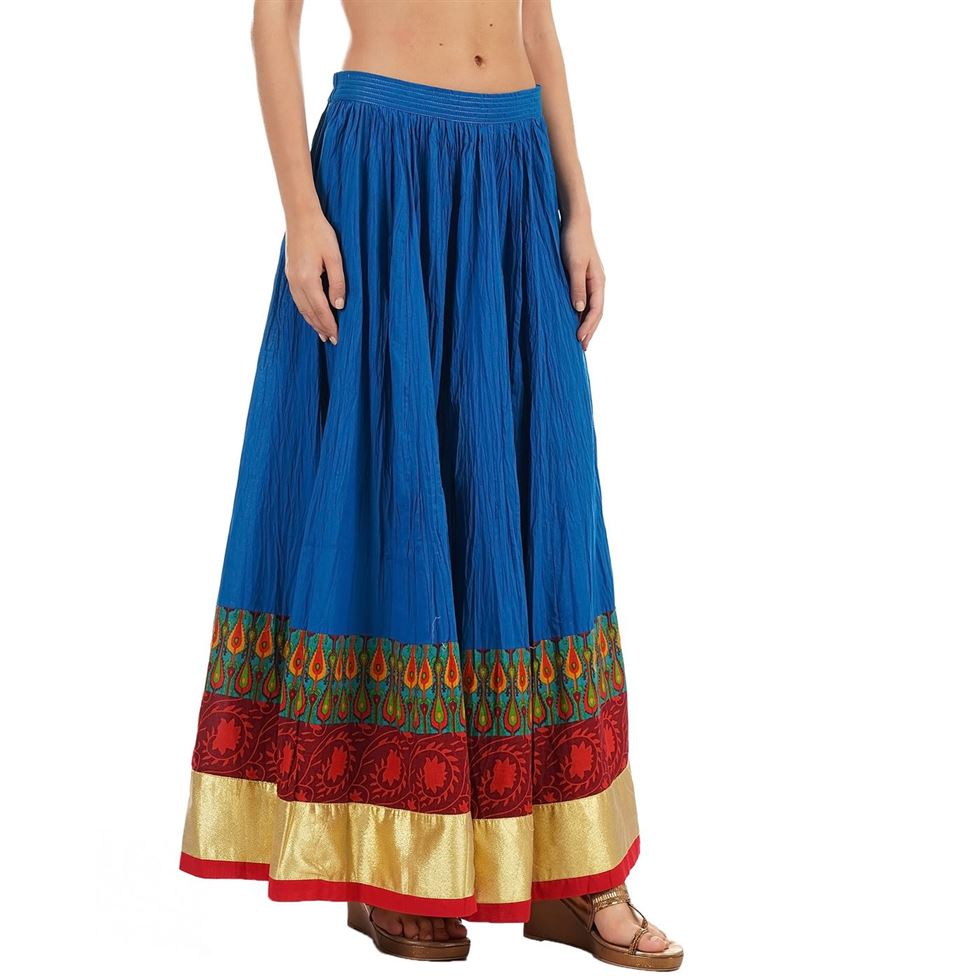 Ethnicity Women Printed Multicolor Flared Skirt