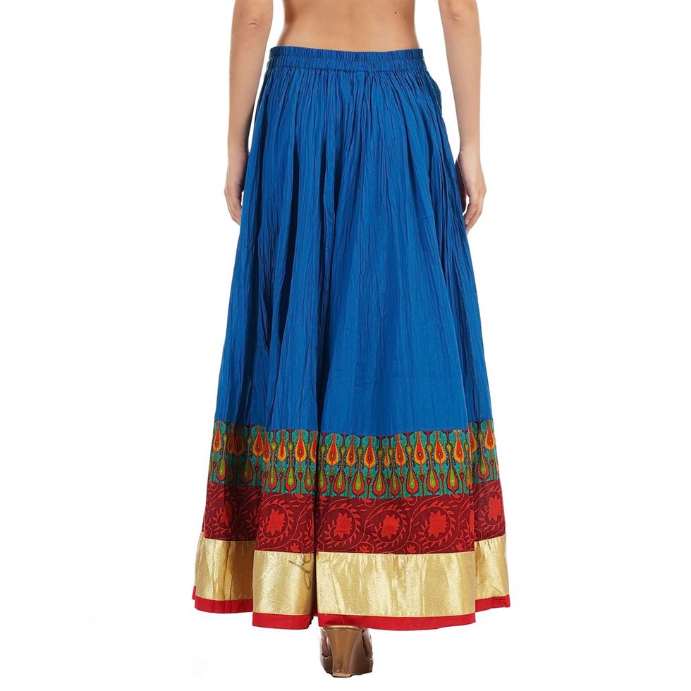 Ethnicity Women Printed Multicolor Flared Skirt
