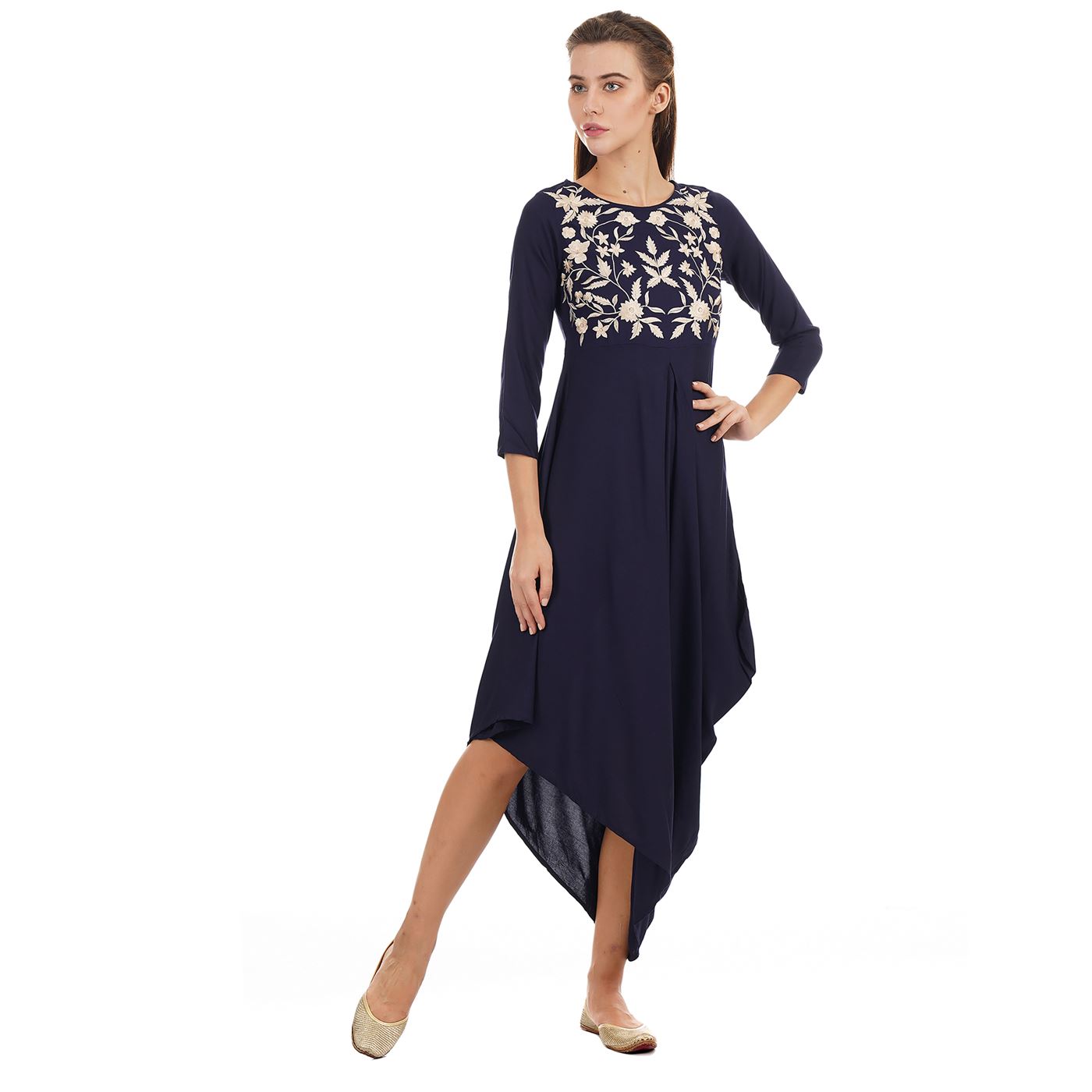 Ethnicity Casual Wear Embroidered Women Dress