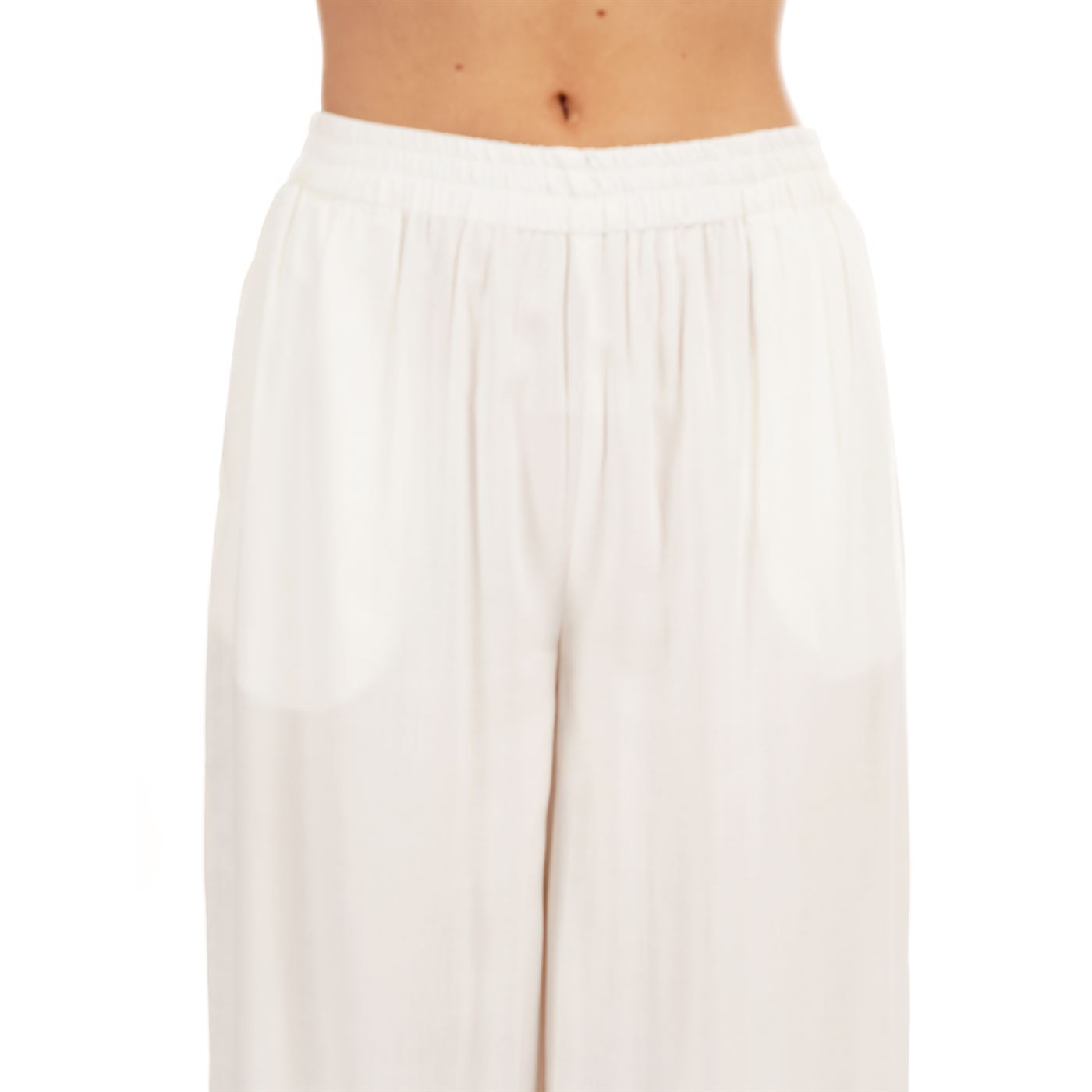 Ethnicity Women Solid White Flared Palazzo