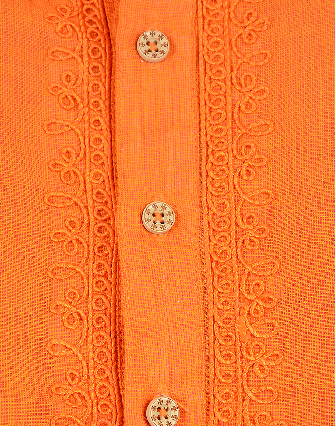 Ethnicity Men Casual Wear Orange Kurta