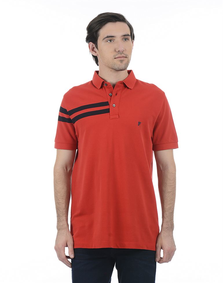 French Connection Men Casual Wear Solid Polo T-Shirt