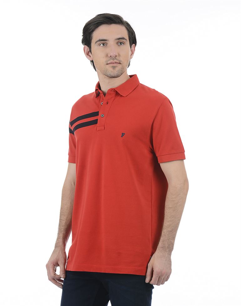 French Connection Men Casual Wear Solid Polo T-Shirt