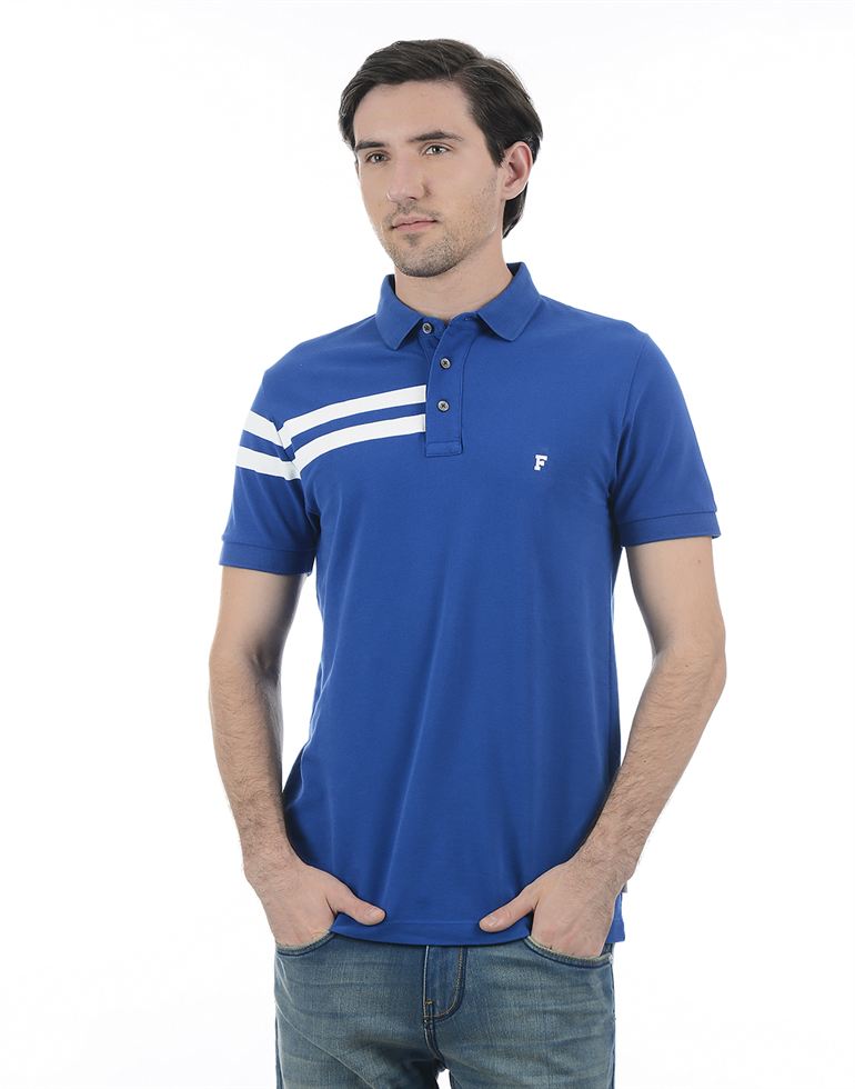 French Connection Men Casual Wear Solid Polo T-Shirt