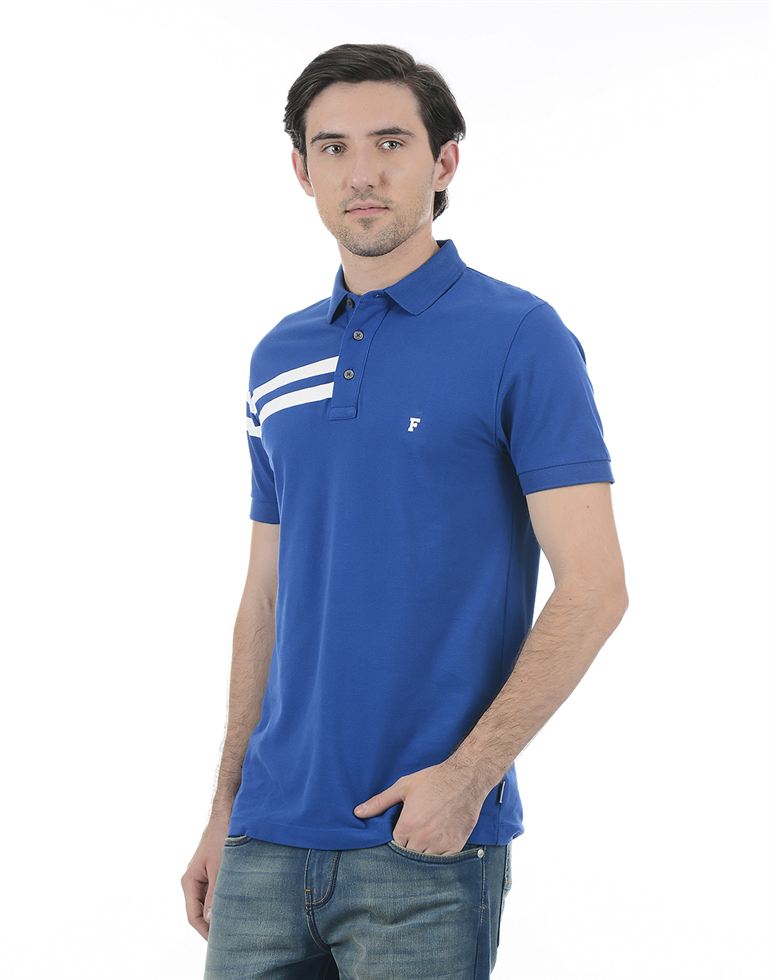 French Connection Men Casual Wear Solid Polo T-Shirt