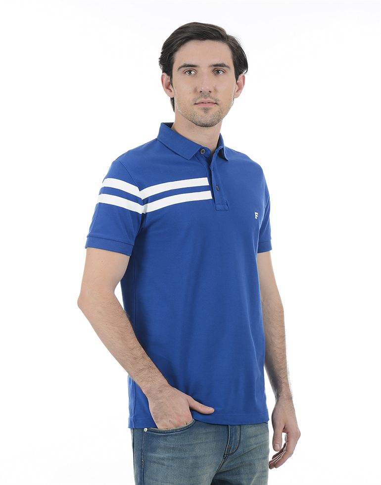 French Connection Men Casual Wear Solid Polo T-Shirt