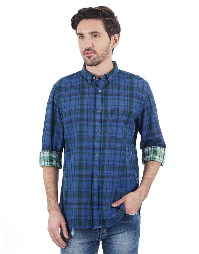 French Connection Men Casual Wear Checkered Shirt