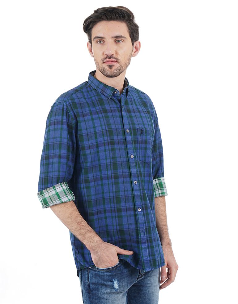 French Connection Men Casual Wear Checkered Shirt