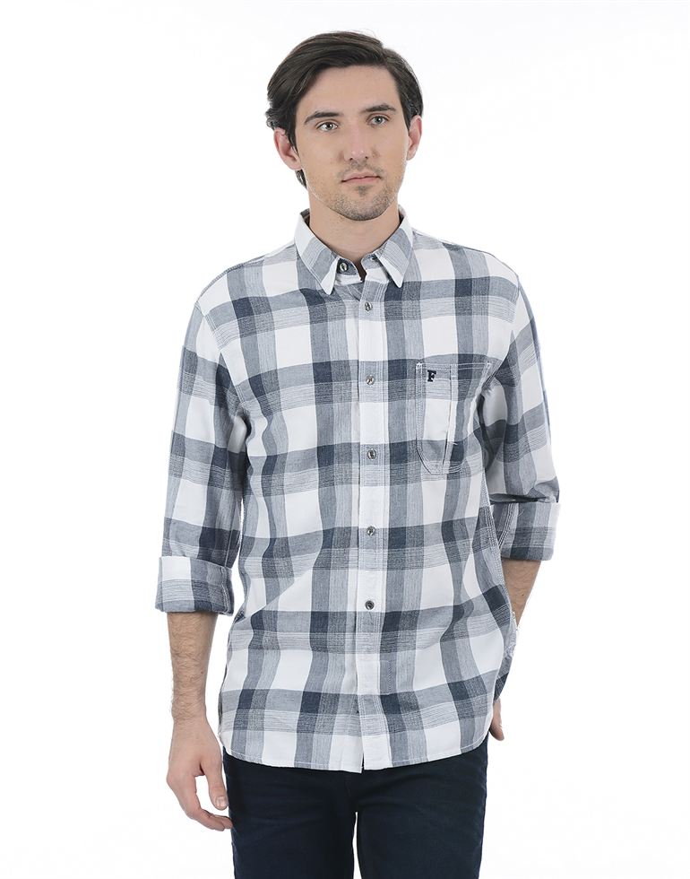 French Connection Men Casual Wear Checkered Shirt