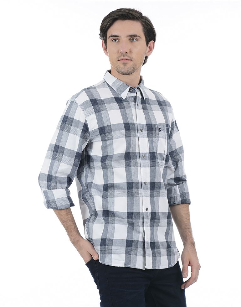 French Connection Men Casual Wear Checkered Shirt