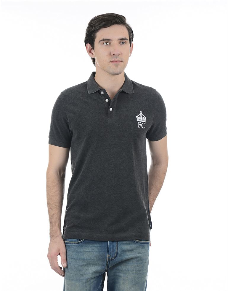 French Connection Men Casual Wear Solid Polo T-Shirt
