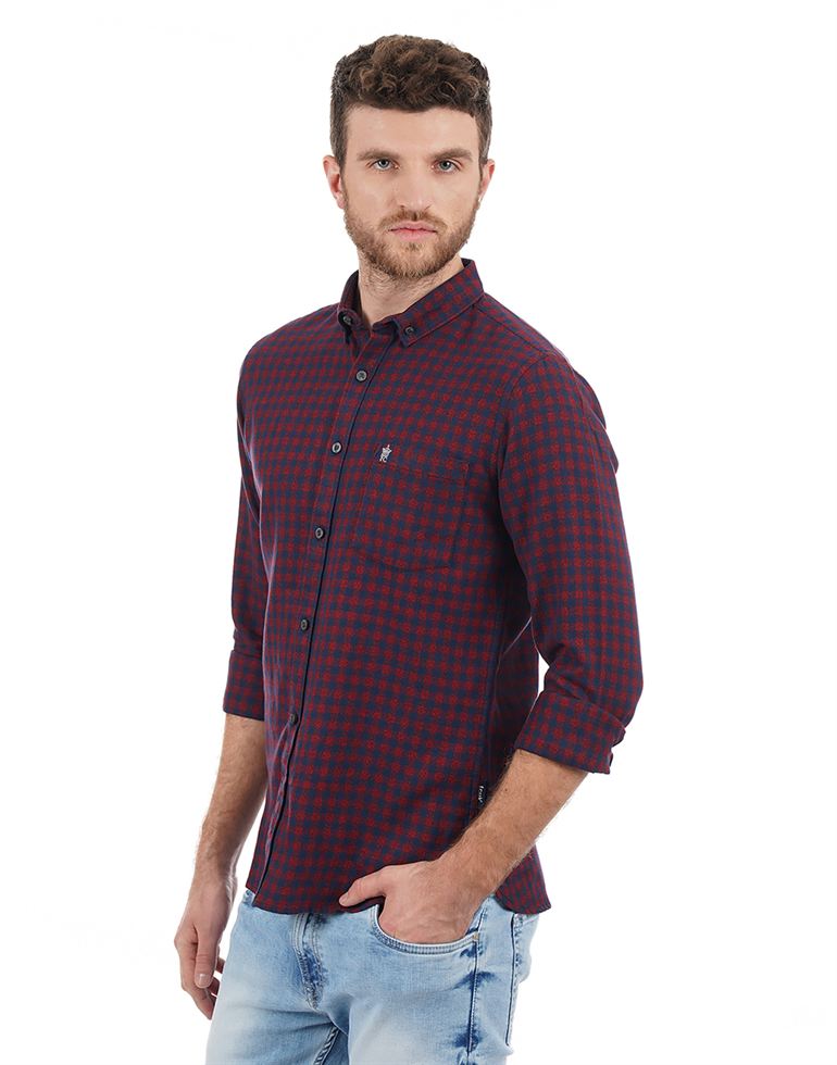 French Connection Men Casual Wear Checkered Shirt